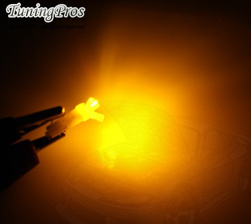 (1 Pair) Set of 2 pcs Seat Belt Indicator T5 3 Yellow LED Light Bulbs 74 103 37 - Picture 3 of 3