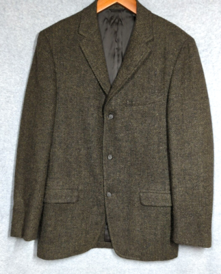 COLIMBO GUNCOAT WOOL HARRIS TWEED XL（Vtg PICARIELLO 70s