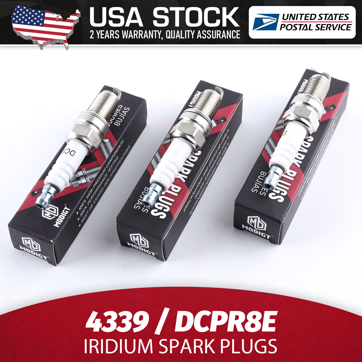For NGK 4339 DCPR8E Standard Plug DCP-R8E 707000246 715900637 3PCS OEM Quality