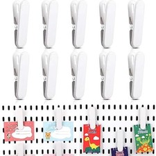 10 Pcs Pegboard Accessories Clips White Pegboard Clips Metal Pegboard Attachm...