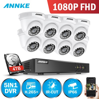 ANNKE 3MP HD 16CH 5in1 DVR 1080P IR Night Vision Security Camera System 0-4TB