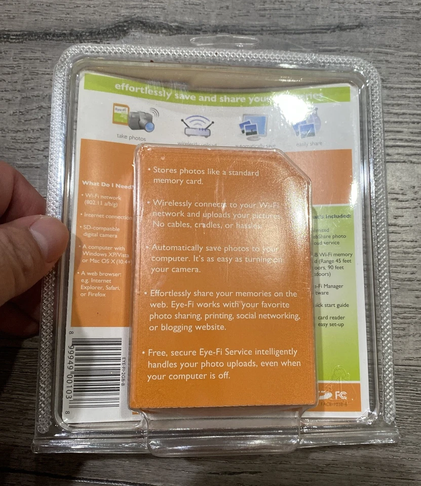 EYE - Fi Connect 2GB SDHC Wireless Flash Memory Card - Brand New Sealed - Image 2 of 4