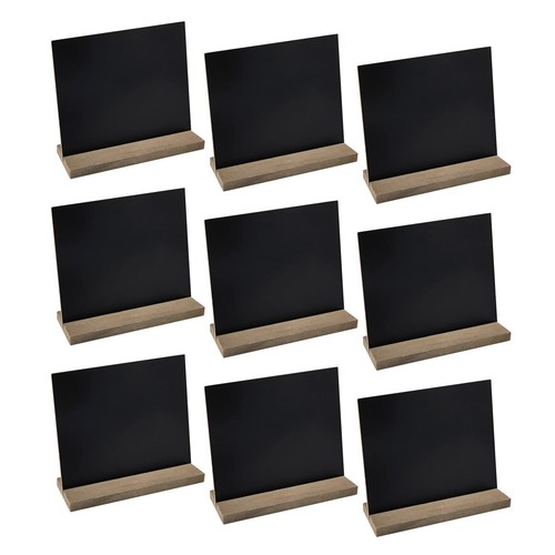 8 Pcs Mini Tabletop Countertop Chalkboard Signs with Wood Base Stand for Wedding - 第 1/4 張圖片