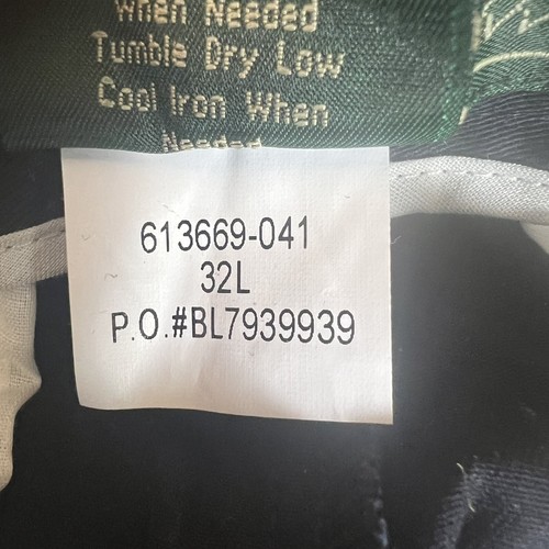 Men’s Pants Adjustable Waist Blue Size 32L John Blair - Picture 3 of 5