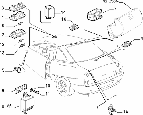 FIAT COUPE STEUERGERÄT RELAIS WIDERSTAND BELEUCHTUNG - Bild 3 von 3