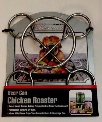 Mr. Bar-B-Q Premium Beer Can Chicken Roaster Perfect For The Grill or Oven NEW