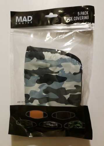 MAD Engine 5 Pack Face Covering BRAND NEW Camo Cluster Adult Solid and Printed - Picture 2 of 5