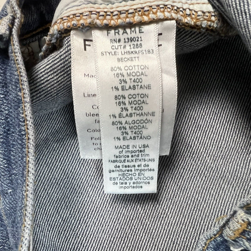 FRAME Le High Skinny Jeans Gr. 31 Taille Beckett roher Saum Schlitz ausgefranst LHSKRFS183 - Bild 8 von 10