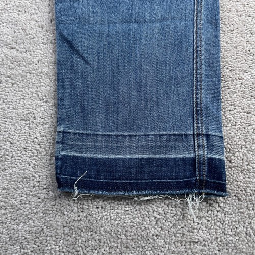 Sundance Jeans Womens 8 Blue Roadside High Rise Ankle Raw Hem Drawstring Denim - Picture 4 of 16