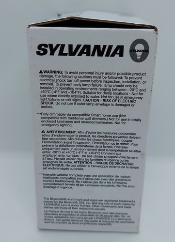 Sylvania Smart+ Bluetooth 60W Equivalent Full Color A19 LED Light Bulb 75627 - Picture 5 of 5