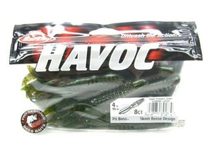 Green Pumpkin 2 Packs Berkley Havoc 10/" Federale Soft Plastic Fishing Baits