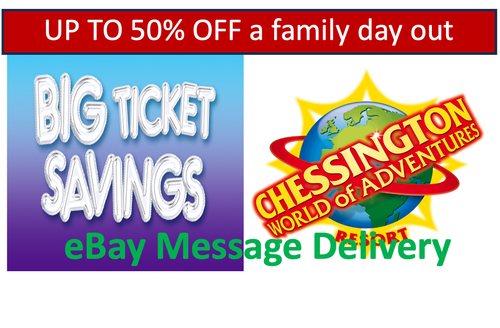 4 x ALMOST FREE TICKETS 🎉 TO Chessington World of Adventures EXPIRES 31/07/24 - Picture 1 of 1
