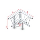 Milos Pro-30 Triangle F Truss - Ecke links 3-Punkt Traverse 0,5m Veranstaltung