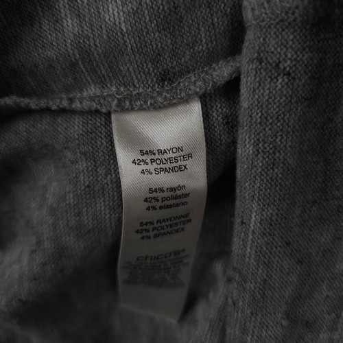 Chicos Sweater Womens 2 US Large Gray Cowl Neck Dolman Sleeve Pullover Knit Top - Picture 4 of 11