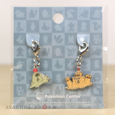 Pokemon Center Metal Charm # 769 770 Sandygast Palossand Key Chain