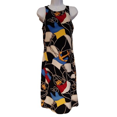 Lauren Ralph Lauren Black Chain Print Mature Old Money Sleeveless Dress M | eBay Lauren Ralph Lauren Black Chain Print Mature Old Money Sleeveless Dress M | eBay