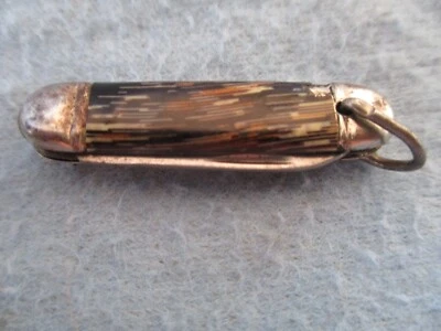 Miniatur Taschenmesser MADE IN GERMANY Griffschalen Horn Optik Länge 3,7cm - Bild 1 von 4