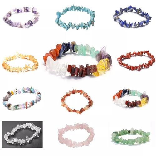 Pulsera de cuentas de piedras preciosas de chakra curativas de cristal natural piedra preciosa de protección - Imagen 3 de 49