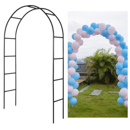 2.4m Metal Garden Arch Heavy Duty Strong Tubular Rose Climbing Plants Archway - Picture 17 of 23