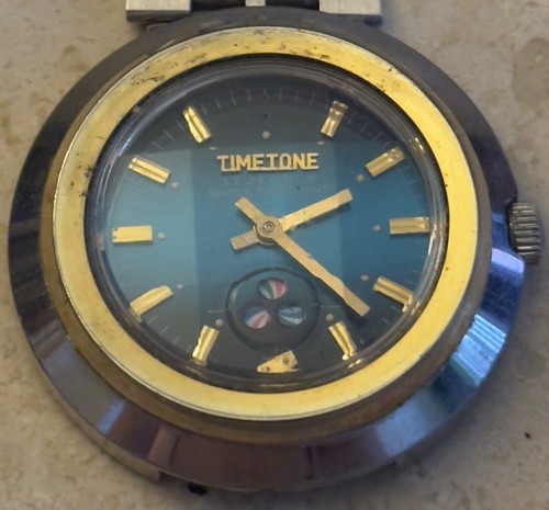 Vintage Men’s Timetone 17 Jewels Shock Resistant Wristwatch PARTS WATCH READ - Picture 4 of 12