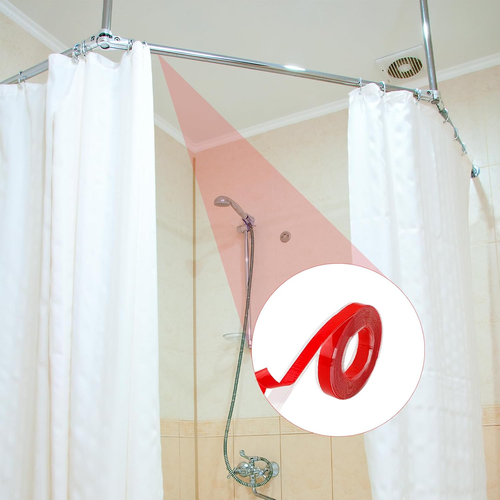 NQEUEPN 13Ft Curtain Rod Clear, Glide Pole Tape Smooth & Silent Drapery Ring Rod - Picture 6 of 12
