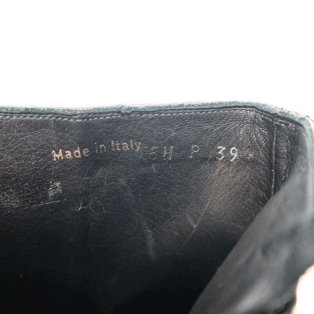 Dior HOMME 2005AW GLAM Side Zip Enamel Heel Boots Black 39 Dior HOMME 2005AW GLAM Side Zip Enamel Heel Boots Black 39