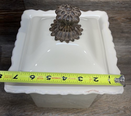 Chris Madden JC Penney - Bote de gres Corvella - Marfil con base 12,25" Med - Imagen 10 de 11