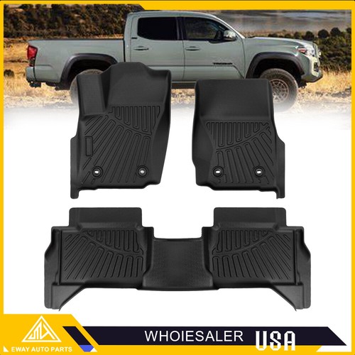 All Weather Floor Mats Liners TPE Rubber For 2024+ Toyota Tacoma Cab Anti-Slip - Bild 1 von 17