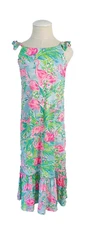 Lilly Pulitzer Girls Odette Midi Dress Multi Floridita Sz XL (12-14)