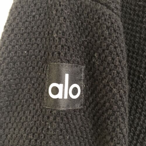 Alo Yoga Tennis Club Pullover Strickpullover V-Ausschnitt schwarz/elfenbein XS - Bild 7 von 9