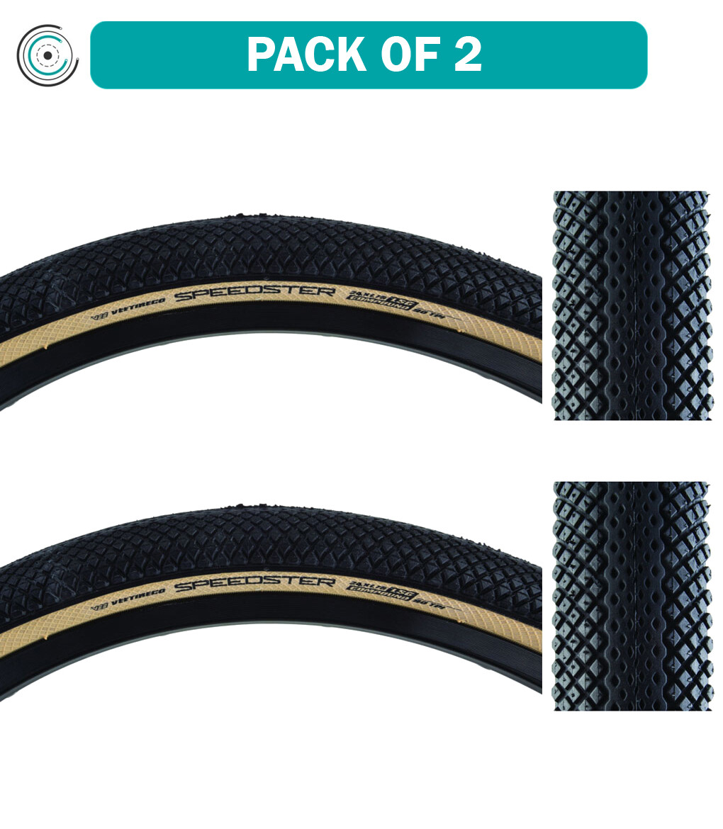 Комплект из 2-х V-образных шин и резины Speedster 24x1,75 Clincher Fold TPI 80 Bk/Tan