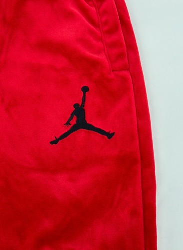 Air Jordan Pants Youth Large 12-13 Jumpman Red Velvet Velour Joggers 954770-R78 - Picture 9 of 19