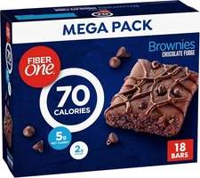 (Free Duty Tax) Fiber One 70 Calorie Brownies, Chocolate Fudge Snack Bars, M