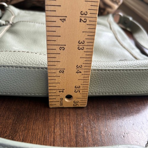 The Sak Leather Lucia Crossbody Bag Purse light Gray Green Womens Ladies Pebble - Picture 16 of 16