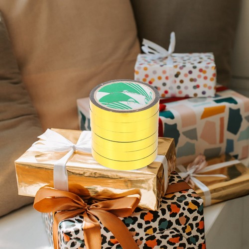 6 rollos de cinta espejo dorada decorativa metálica para manualidades color - Imagen 9 de 12