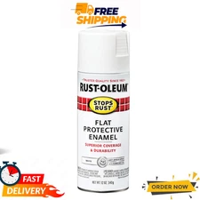Rust-Oleum Stops Rust 12 oz. Protective Enamel Flat White Spray Paint