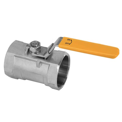 Válvula de bola de acero inoxidable de 3/4" con mango de bloqueo, 1 pieza, puerto estándar,... - Imagen 1 de 1