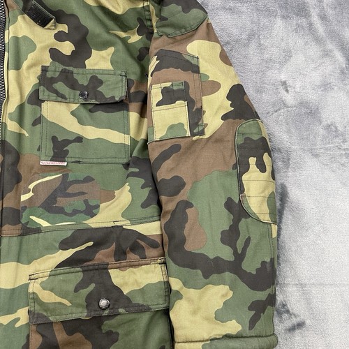 WINCHESTER Vintage Coveralls Mens Large Camo Hunting Snow Suit Hooded - Picture 6 of 19