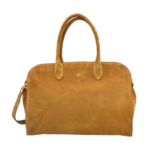 Claudia Firenze Anna Lou Brown Suede Tote Bag Leather Crossbody - Picture 2 of 7