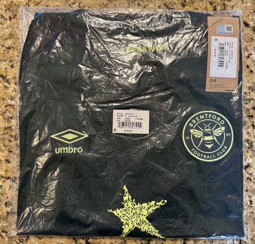 Umbro Brentford FC Third Jersey 2024/2025 Replica Green Mens Size Large NWT - Picture 3 of 9