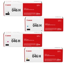 Orginal Canon 046H NEW OEM Toner 4 Colour Set (Black, Cyan, Magenta, Yellow)