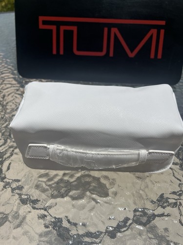 TUMI REISETASCHE, KOSMETIKTASCHE - MAKEUP KIT WEISS/GOLD NEU OHNE ETIKETT SELTEN DOPP KIT - Bild 8 von 11