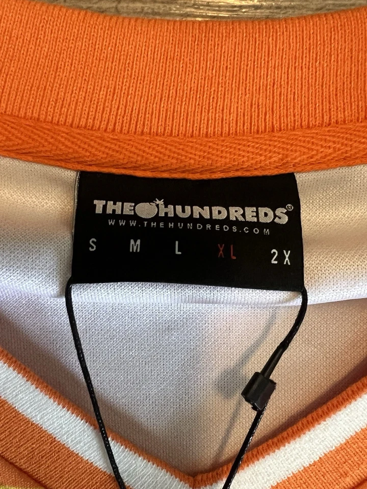 Camiseta deportiva The Hundreds SS Mija para hombre talla XL amarilla/naranja NUEVA *mancha por favor leer* Foto 4 de 4