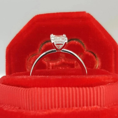 3Ct Emerald-Cut G/VS1 Lab Grown Diamond Solitaire Engagement Ring 14k White Gold - Picture 6 of 8