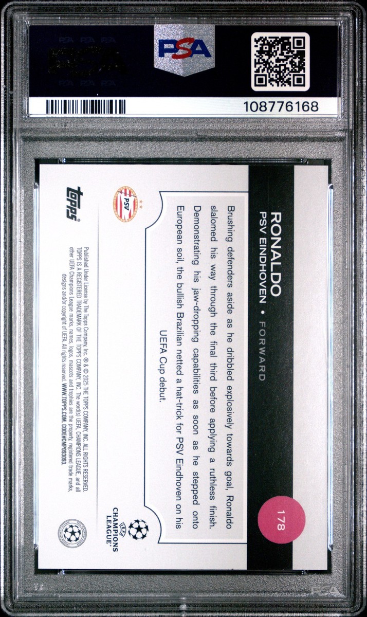 2024-25 TOPPS UEFA CLUB COMPETITIONS SP #178 RONALDO PSA 10