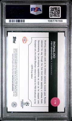 2024-25 TOPPS UEFA CLUB COMPETITIONS SP #178 RONALDO PSA 10