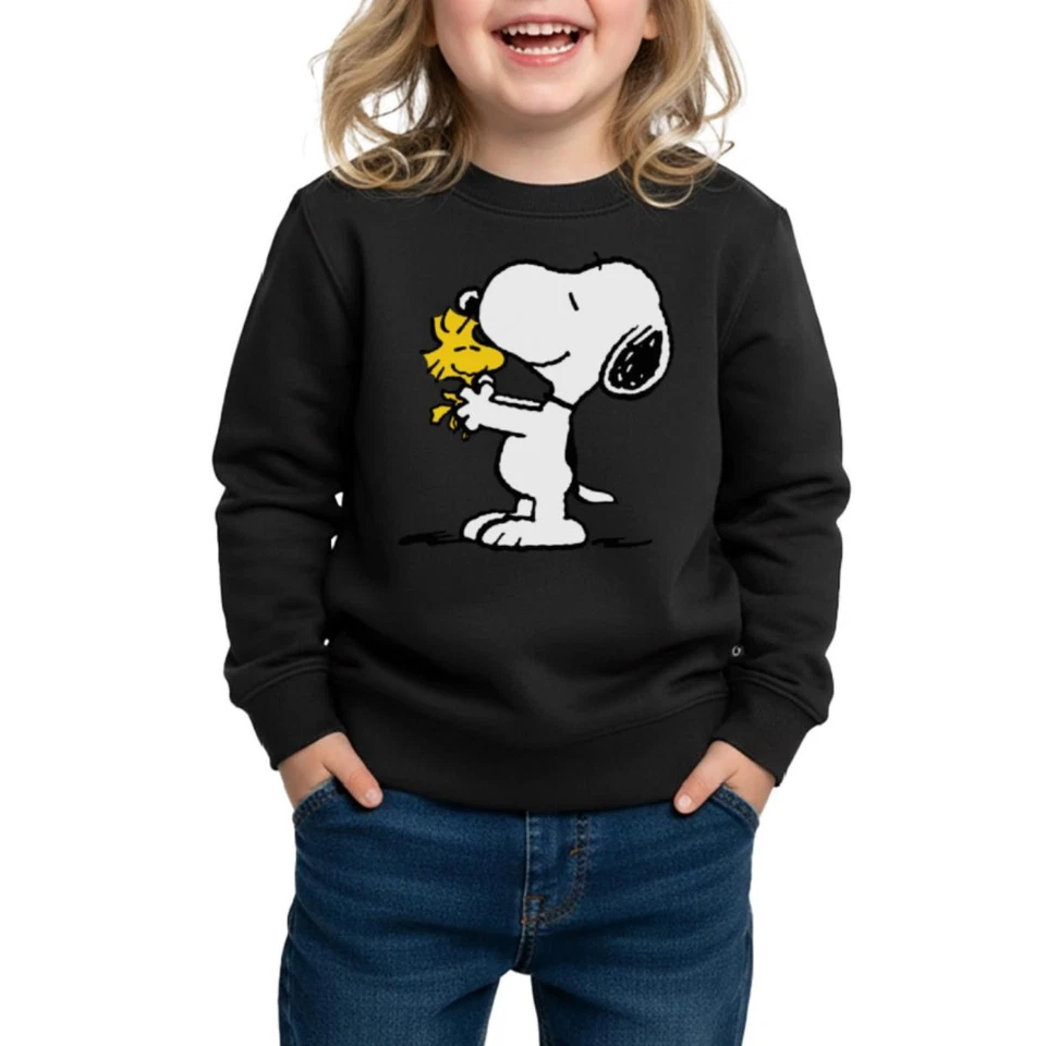 Peanuts Snoopy Und Woodstock REGULAR FIT Kinder/Teenager Premium Bio Crew Neck