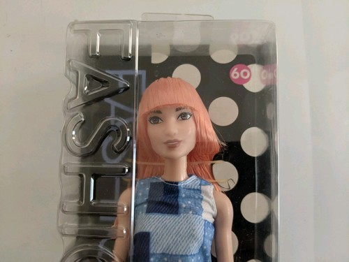 Barbie Fashionista #60 Patchwork Dress Strawberry Blonde Orange Watch - Picture 2 of 4