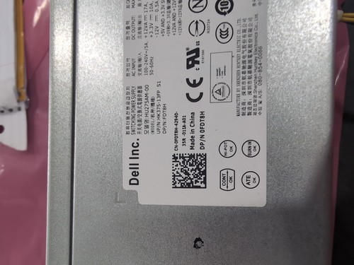 Dell FDT8H OptiPlex 3010 MT 275W Alimentatore 0FDT8H HU275AM-00 - Foto 2 di 5