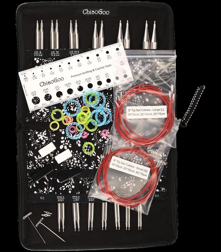 ChiaoGoo TWIST RED LACE Complete Nadelspitzen Set - 2,75-10,00 mm, 13 cm - Bild 2 von 4